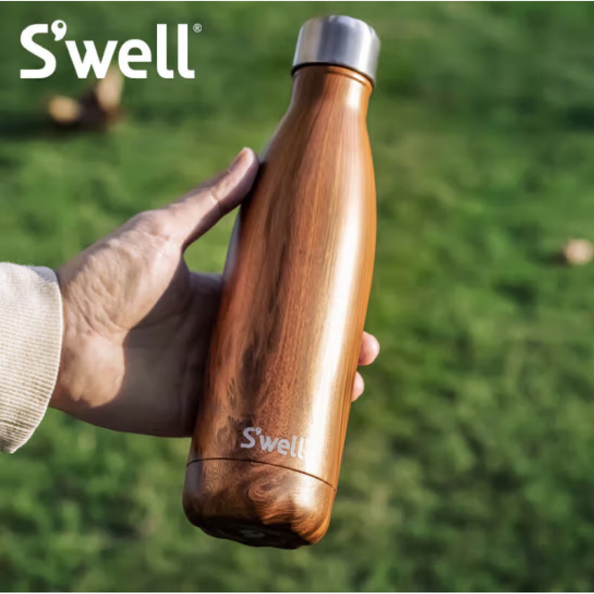 swell保温杯不锈钢保温瓶户外运动保冷水杯生日礼物 柚木 500ml