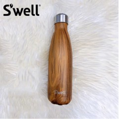 swell保温杯不锈钢保温瓶户外运动保冷水杯生日礼物 柚木 500ml