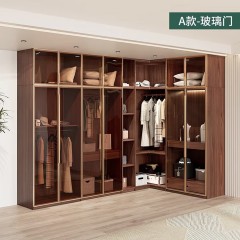MADE原木定制衣柜红胡桃M-615